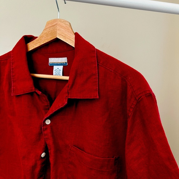 Red wine casual shirt - Picture 4 of 4